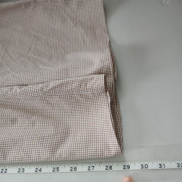 Tommy Hilfiger Tan Gingham Checkered Button Down Shirt Mens XS Preppy Work - Picture 10 of 11